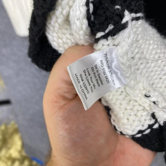 Show Me your Mumu Ski Sweater Womens Extra‎ Large Oversized Resort Lodge Snow - Picture 7 of 8